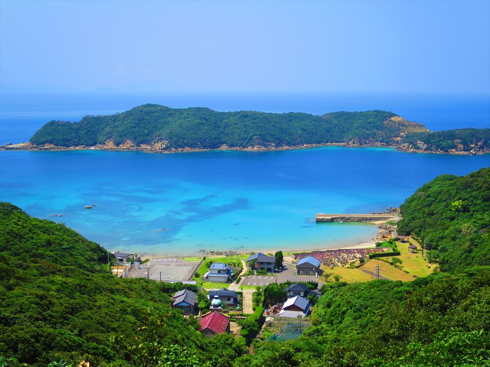 頭ヶ島の集落（information,キリシタン墓地）