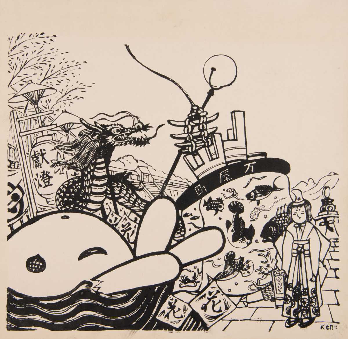 【長崎タイムスリップスタンプラリー/出島・浜の町エリア】田川憲の版画作品と文章のご紹介！