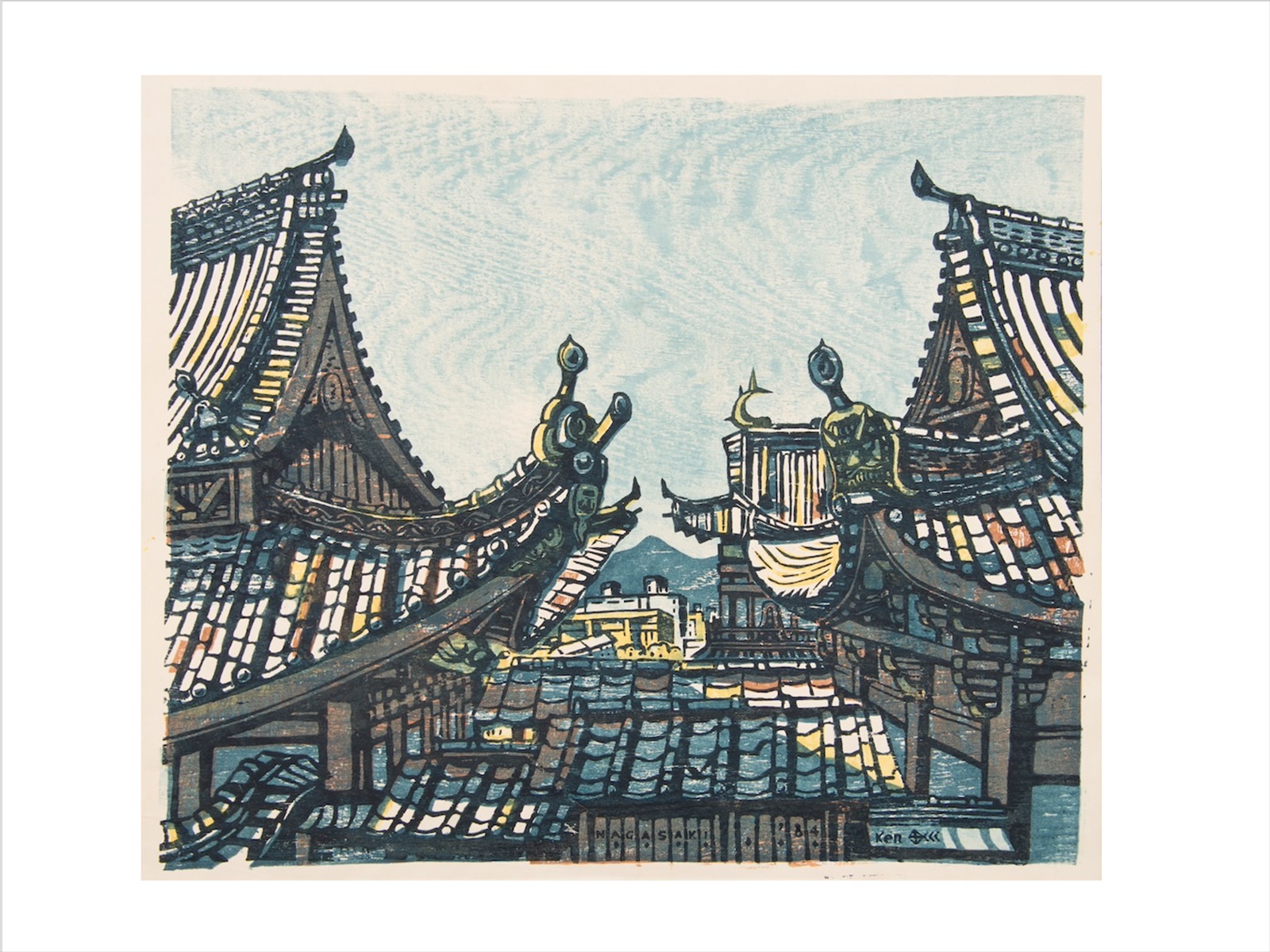 長崎タイムスリップスタンプラリー/寺町・中島川エリア】田川憲の版画