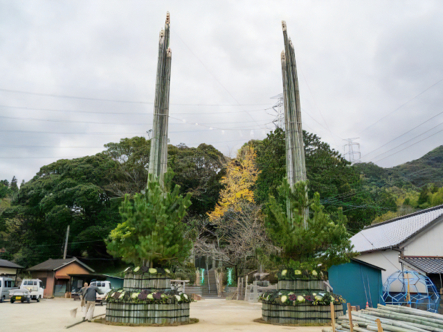 【唐津】宝満神社の大門松